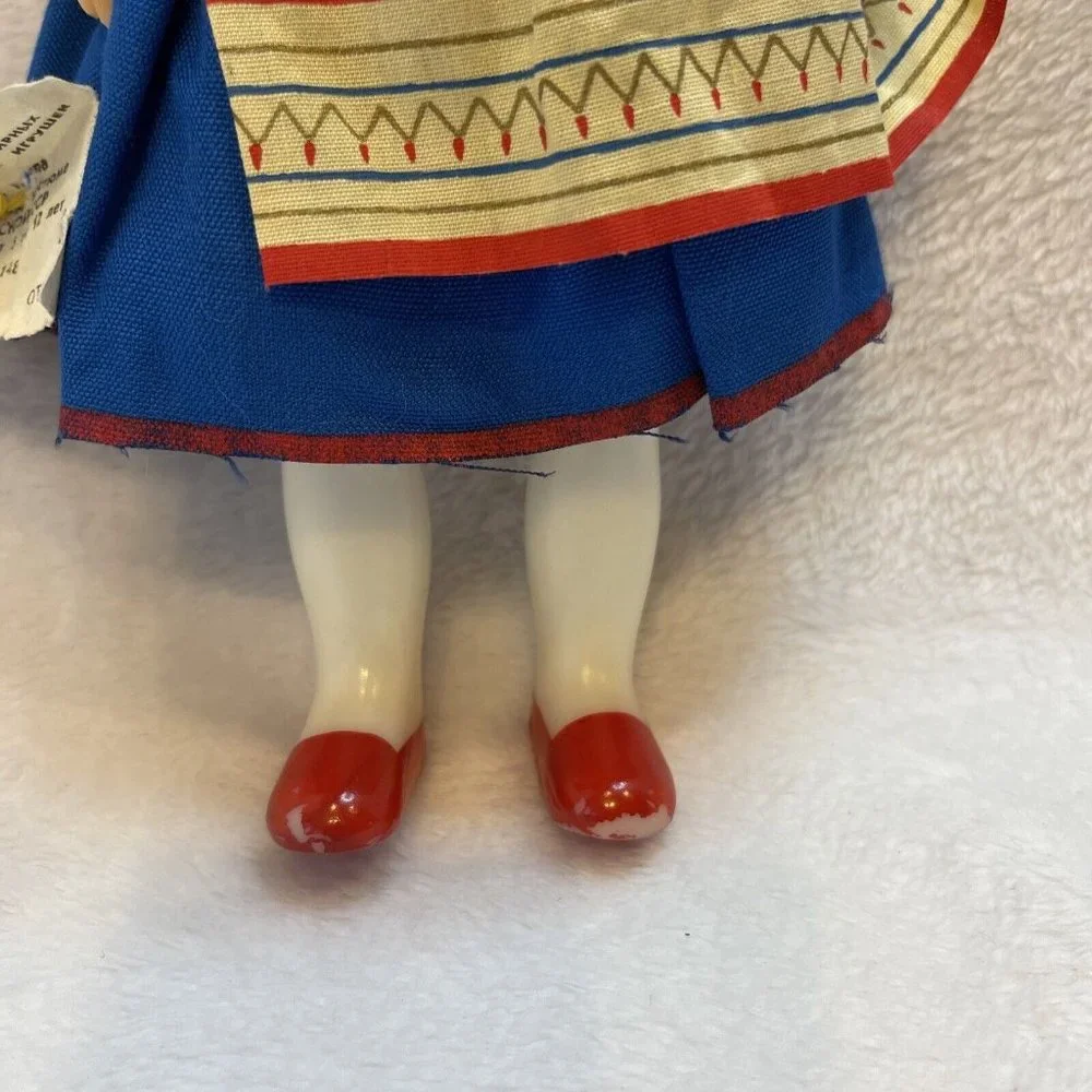 VINTAGE 1970s Mockobckar Russian Doll - Hard Plastic Approx. 12” - Folk Costume.